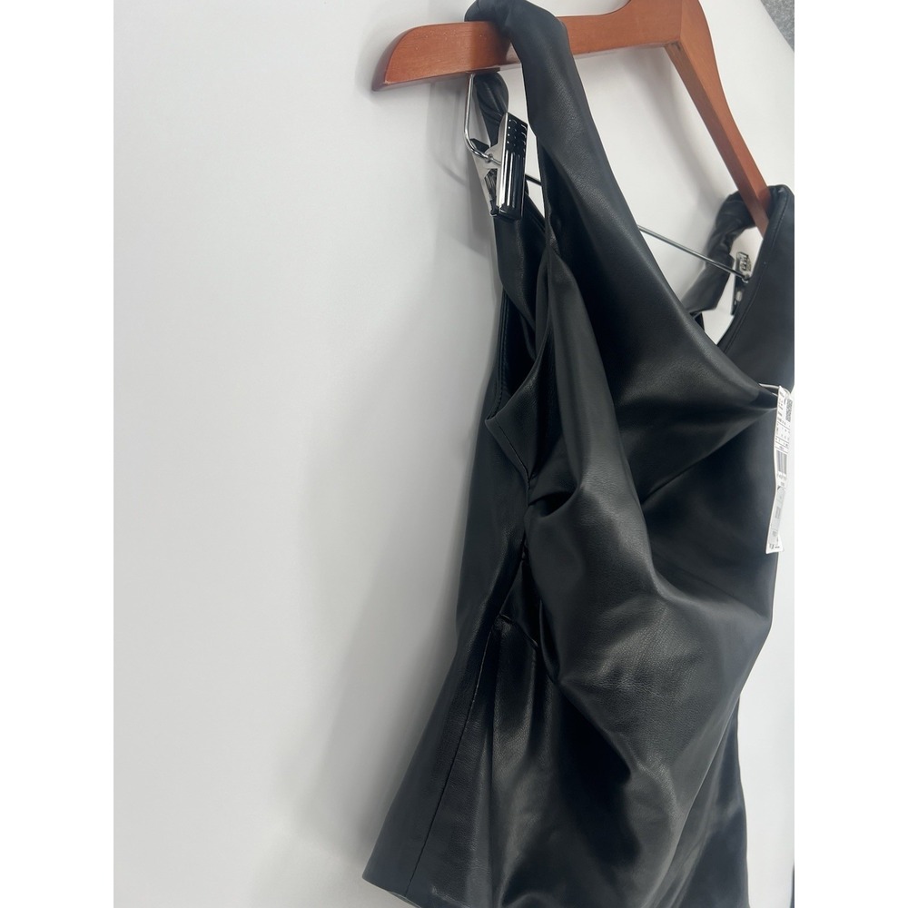 MANGO FAUX-LEATHER TOP Size M - Picture 6 of 10
